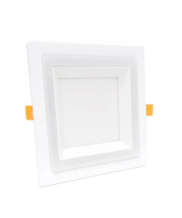 LED լուսատու Double Panel ներկառուցվող 12+6W 4100K+4100K քառակուսի