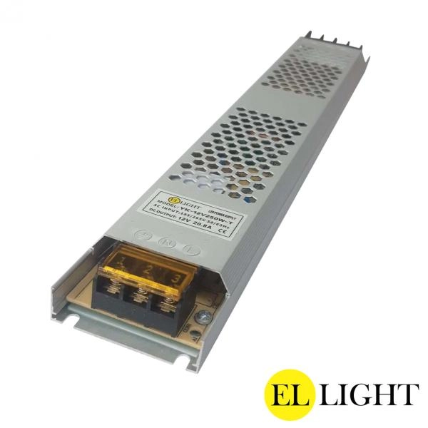 Ellight 12V սնուցման բլոկ 250W 20․8A (308x53x21մմ)