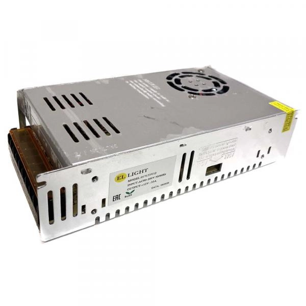 Ellight 12V սնուցման բլոկ 400W 33A (215x115x50մմ)