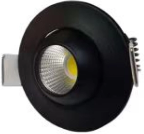 Electrica Mini լուսատու (T701) ներկառուցվող 3W 3000K սև կլոր 1/100
