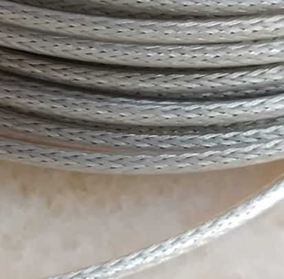Electrica прозрачный провод 2x0.2мм оплетённый медный (со стальным тросом) 1/100