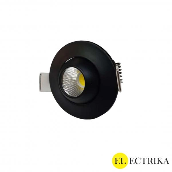 Electrica Mini լուսատու (T701) ներկառուցվող 3W 4000K սև կլոր 1/100