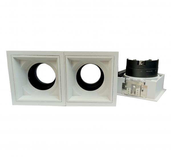 Electrica recessed frame MU23 2-gang rectangular white