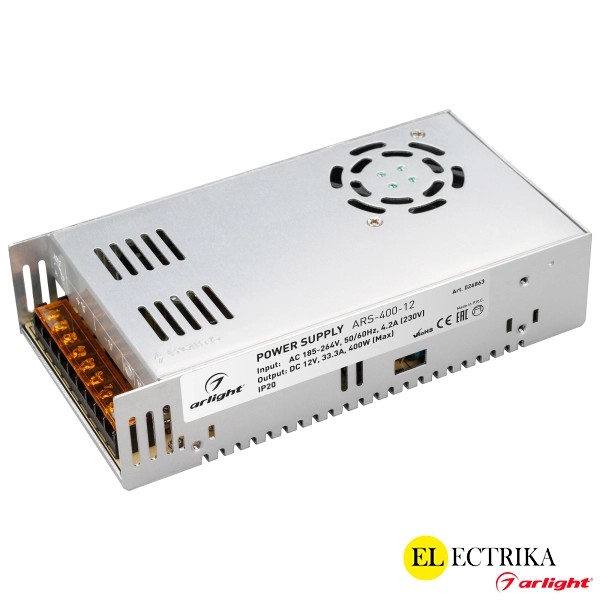 Arlight 12V սնուցման բլոկ 400W 33․3A (215x115x50մմ)