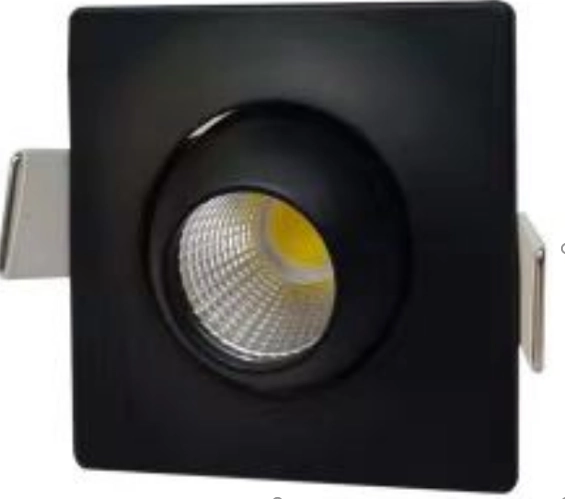 Electrica Mini լուսատու (T702) ներկառուցվող 3W 3000K սև քառակուսի 1/100