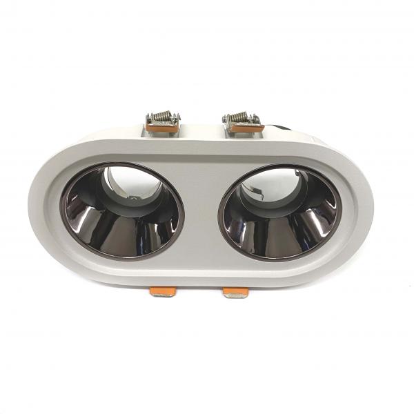 Electrica recessed frame MU06 2-gang oval white/black