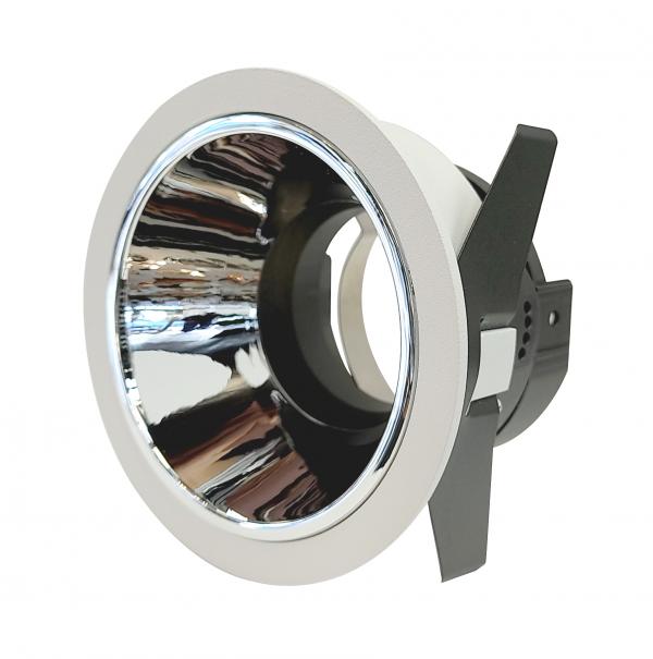 Electrica recessed frame MU01 round white/chrome