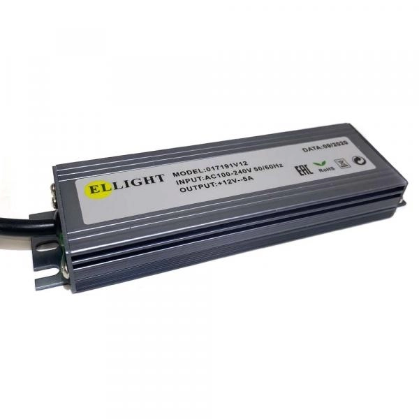 Ellight 12V սնուցման բլոկ 60W 5A հերմետիկ