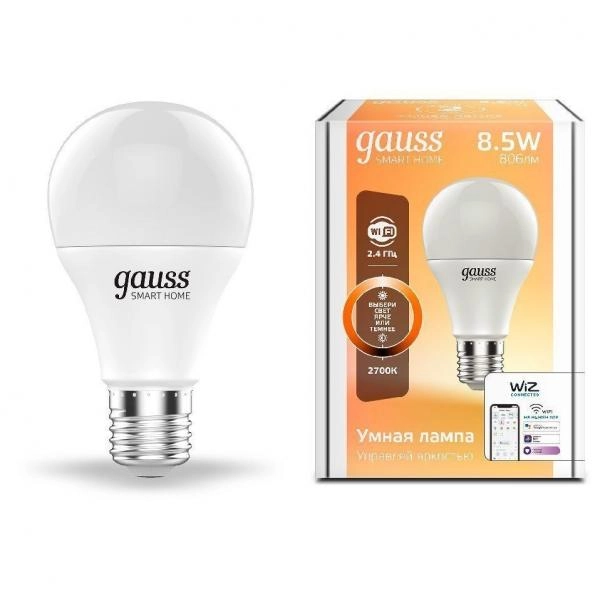 Gauss լամպ E27 Smart A60 8.5W 2700К 806Lm դիմեր