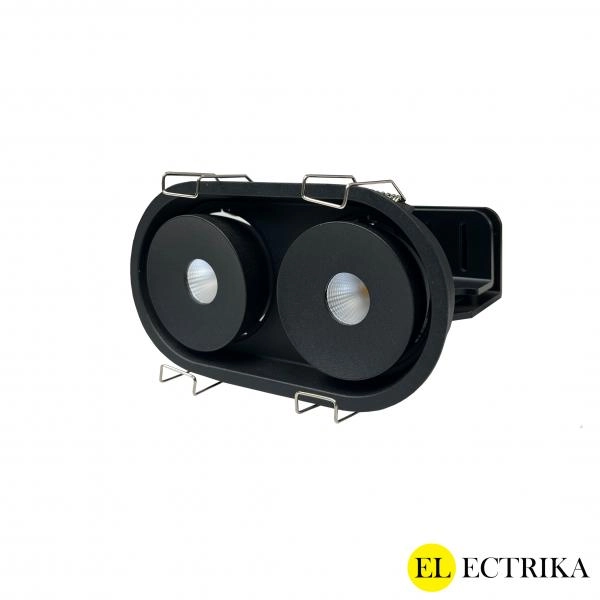 Electrica Armlight (R8824) ներկառուցվող շարժական 2x12W 4000K սև կլոր