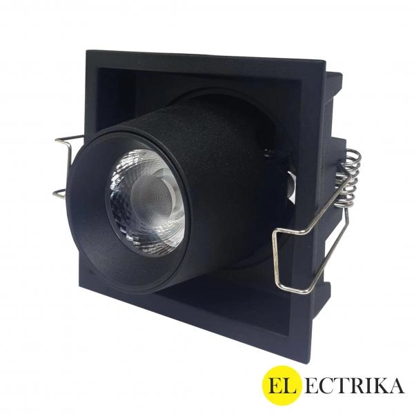 Electrica լուսատու (S6308WH) ներկառուցվող շարժական 8W 4000K քառակուսի սև