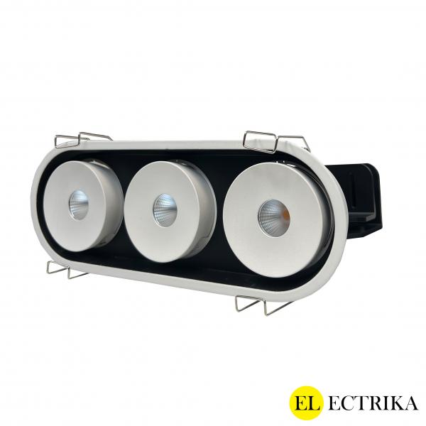 Electrica Armlight (R8336) Recessed Movable 3x12W 3000K White Round