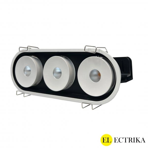 Electrica Armlight (R8336) ներկառուցվող շարժական 3x12W 3000K սպիտակ կլոր