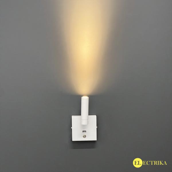Electrica Surface-mounted USB Light 3W 3000K White with Switch IP20