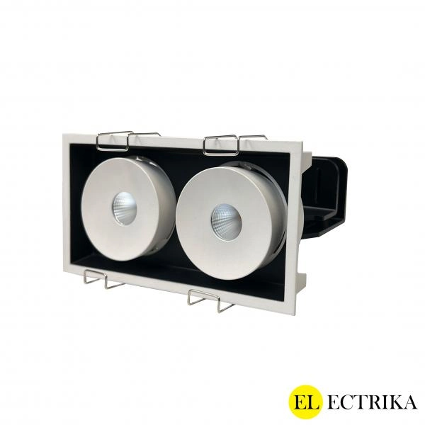 Electrica Armlight (S8924) ներկառուցվող շարժական 2x12W 3000K սպիտակ քառակուսի