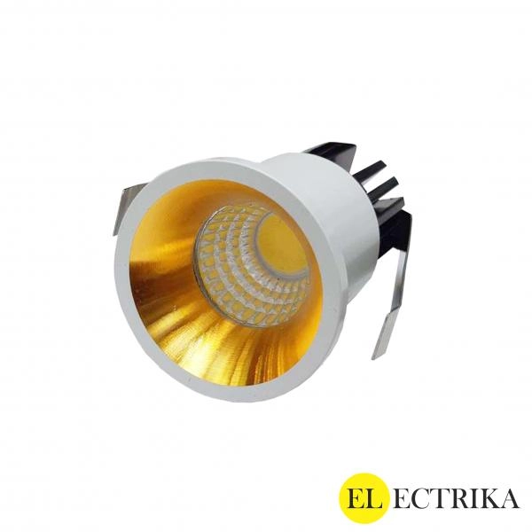 Electrica Mini լուսատու (RM17G) ներկառուցվող 3W 4000K սպիտակ / ոսկի