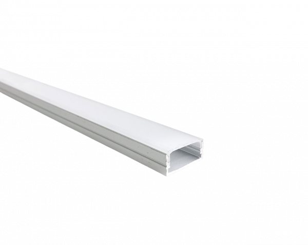 Electrica aluminum profile with cover 23.5x10mm (3m)