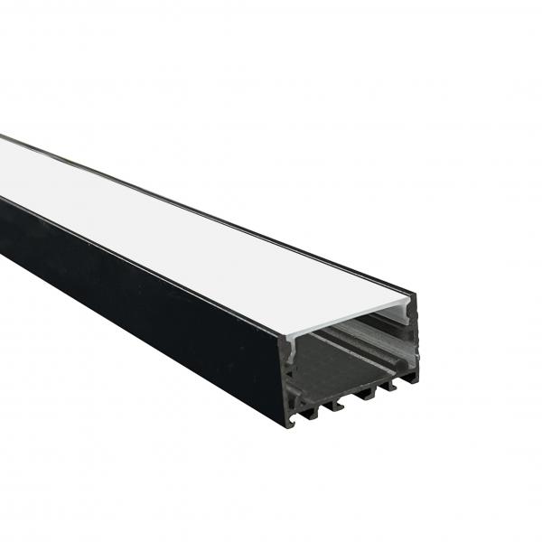 Electrica aluminum profile with diffuser black/white 40x24mm (6m)