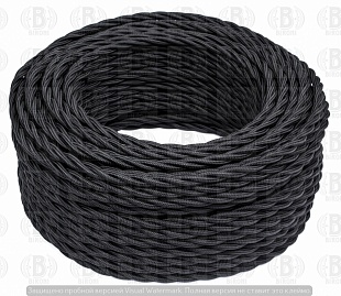 Bironi Retro հաղորդալար 3x0.75մմ սև մատվի 50մ