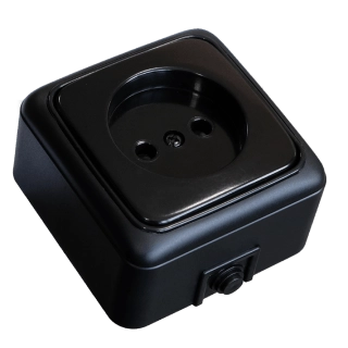 Titan external installation socket black 2422