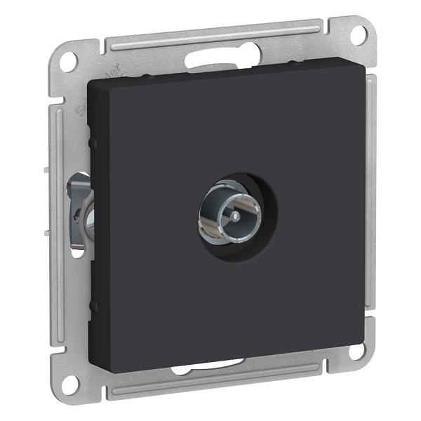 Schneider Atlas Antenna Socket 1-gang Black