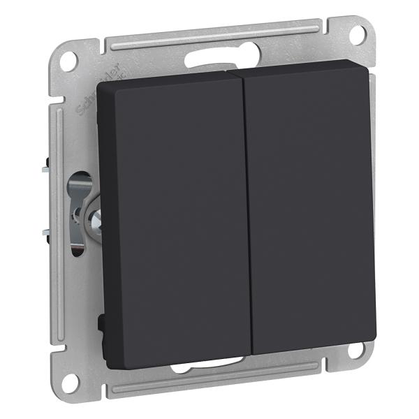 Schneider Atlas Switch 2-gang Black