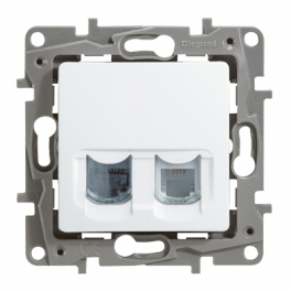 Legrand Niloe/Etika հեռախոս + համակարգիչ(UTP 5) RJ11+RJ45 սպիտակ