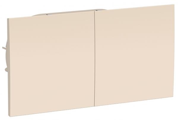 Schneider Atlas Socket with Grounding 2-gang Slide Beige