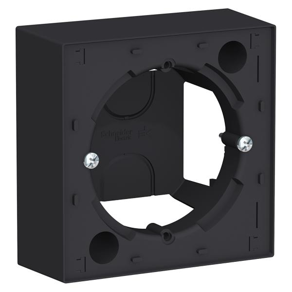 Schneider Atlas fixture Surface-mounted installation Universal Mounting Box 1-gang Black