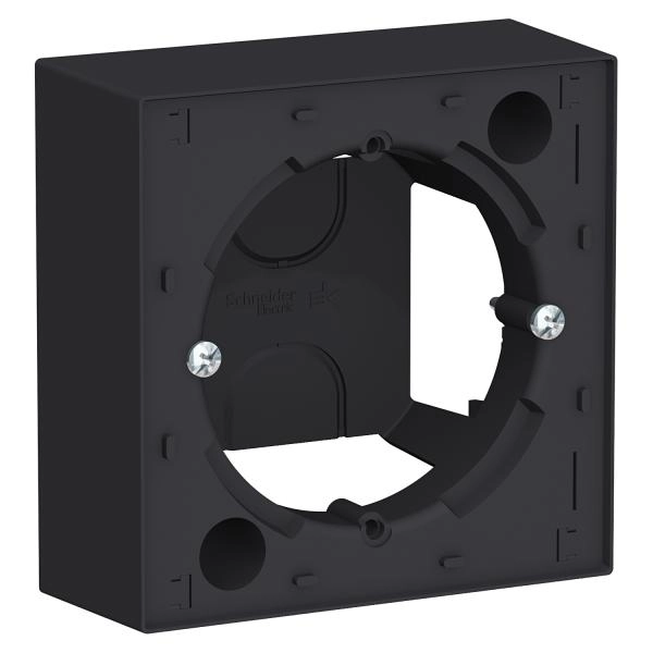 Schneider Atlas fixture Surface-mounted installation Universal Mounting Box 1-gang Black