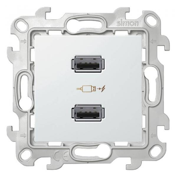 Simon24 լիցքավորիչ 2 տեղ սպիտակ 2хUSB 2.4A (1/1)
