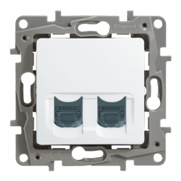 Legrand Niloe/Etika համակարգիչ (UTP 6) 2 տեղ RJ45 սպիտակ