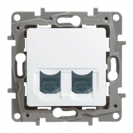 Legrand Niloe/Etika համակարգիչ (UTP 6) 2 տեղ RJ45 սպիտակ