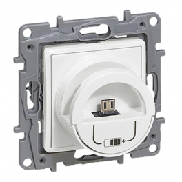 Legrand Niloe/Etika USB 2400mA (dock micro) սպիտակ