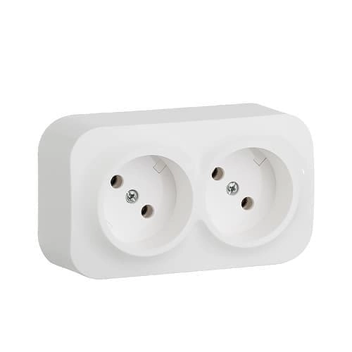 Legrand Forix накладная розетка 2 поста белая