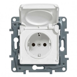 Legrand Niloe/Etika վարդակ հողանցումով փակ սպիտակ