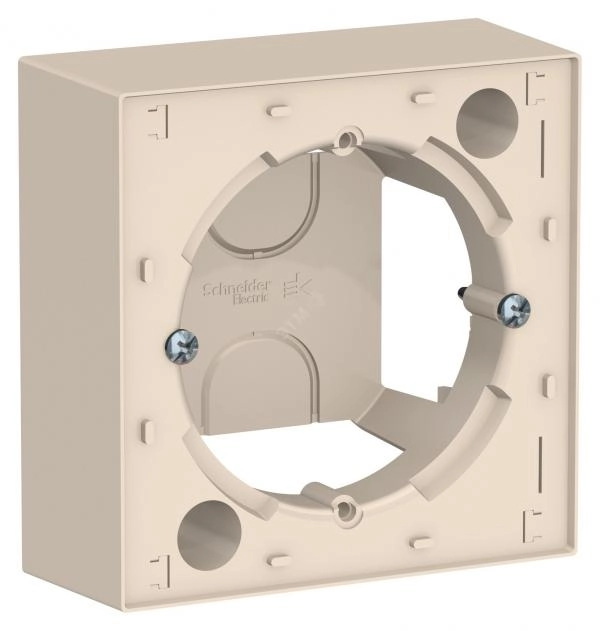 Schneider Atlas fixture Surface-mounted installation Universal Mounting Box 1-gang Beige
