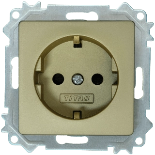 Titan Mane нестандартная розетка двухполюсная с заземлением 16А 250В