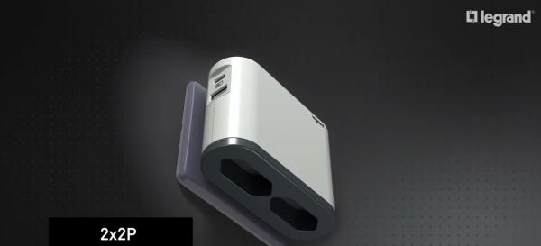 Legrand Բազմավարդակ բլոկ 2 x 2P - կողային վարդակներ 6A USB A+C