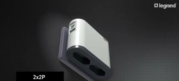 Legrand Բազմավարդակ բլոկ 2 x 2P - կողային վարդակներ 6A USB A+C