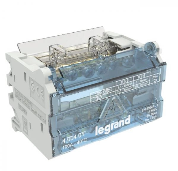 Legrand Elium մալուխի բաշխիչ տերմինալ 6 կոնտակտ 100A