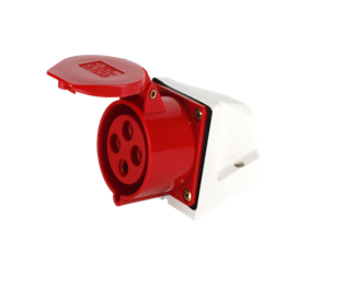 Surface socket 16A 4P (SF-114) IP44 red