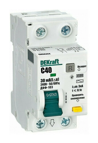 Dekraft Դիֆ 40A ДИФ103-4.5кА-1N-040A-030-C