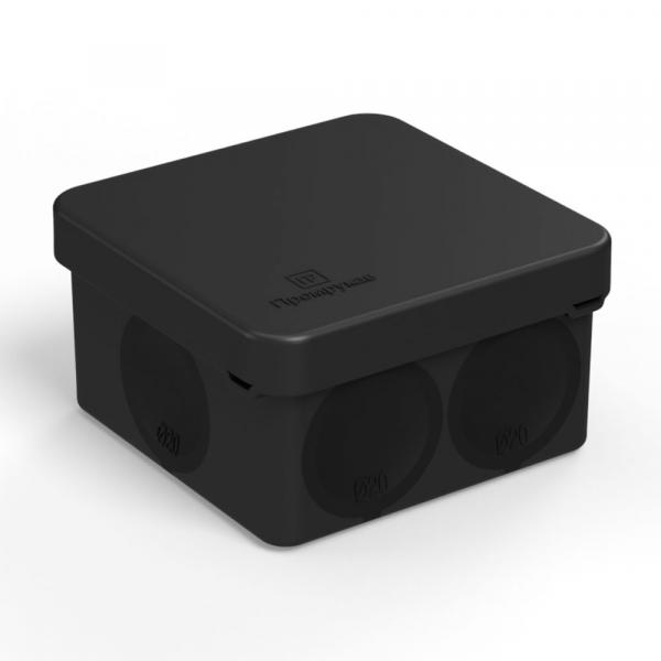 Промрукав distribution box (HF) 70x70x40 mm (150 pcs) black