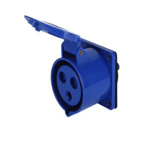 Flush socket 16A 3P (SF-313) IP44 blue