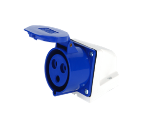 Surface socket 32A 3P (SF-123) IP44 blue