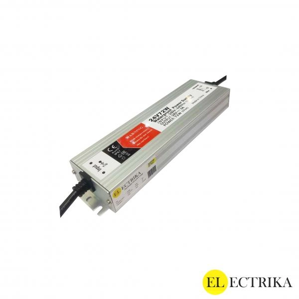 Electrica 24V սնուցման բլոկ 72W 3A հերմետիկ (197x54x25մմ) IP67