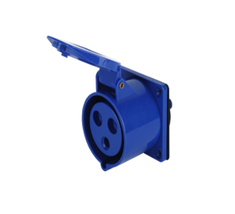 Flush socket 32A 3P (SF-323) IP44 blue
