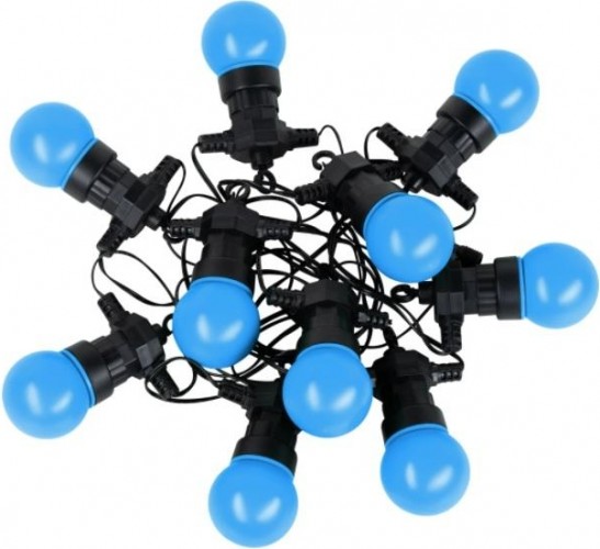 Gauss string light 3.6W 10 bulbs blue IP44 230V 7.7m