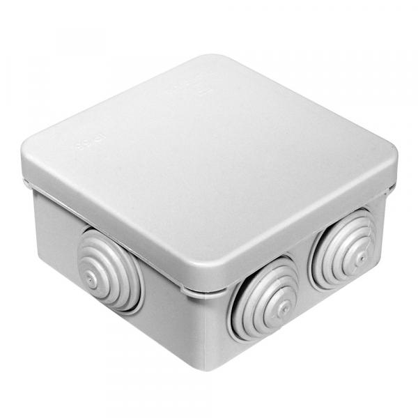 Промрукав distribution box straight mounting (HF) 80x80x40 mm (105 pcs) gray